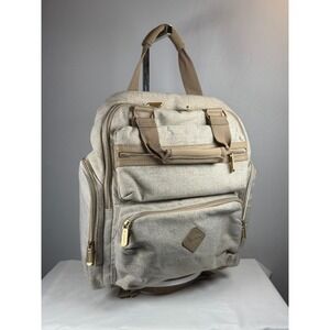Ergobaby Beige Diaper Bag Backpack Multi-Pocket Travel Baby Bag
